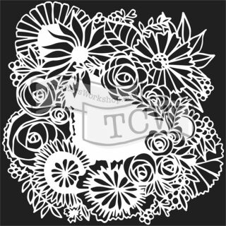 TCW šablona 15,24 x 15,24 cm - Floral Statement - neuveden