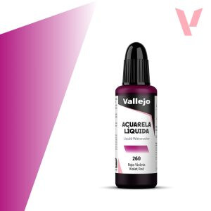 Tekutá akvarelová barva Vallejo 32ml – 260 Violet Red - 