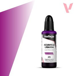 Tekutá akvarelová barva Vallejo 32ml – 270 Primary Magenta - 