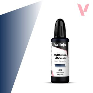 Tekutá akvarelová barva Vallejo 32ml – 330 Navy Blue - 