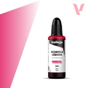 Tekutá akvarelová barva Vallejo 32ml – 340 Pink - 