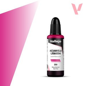Tekutá akvarelová barva Vallejo 32ml – 350 Hot Pink - 