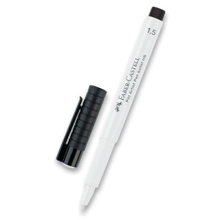 Tenký popisovač Faber-Castell bílý - 