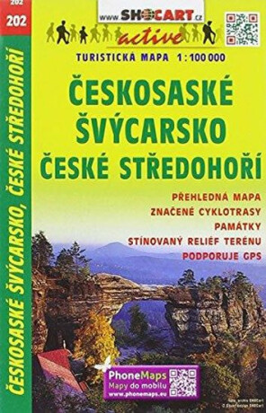 SC 202 Českosaské Švýcarsko, České středohoří 1:100 000