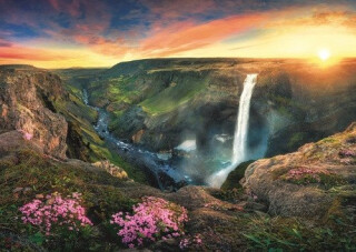 Trefl Puzzle Vodopád Háifoss, Island / 2000 dílků - neuveden