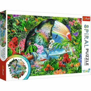 Trefl Spiral Puzzle Tropická zvířata / 1040 dílků (poškozená) - neuveden