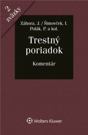 Trestný poriadok - Jozef Záhora,Ivan Šimovček,Peter Polák