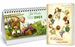 Kalendář 2024 Trnkův stolní + O Květušce a její zahrádce - Jiří Trnka,Klára Trnková