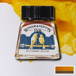 Tuš Winsor Newton 14ml – 123 kanárkově žlutá - 
