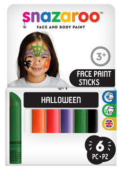 Tužky na obličej 6 barev Snazaroo – Halloween - 