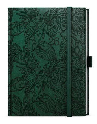 Týdenní diář 2026 Prokop Vivella extra B6 tmavě zelená Tropik - 