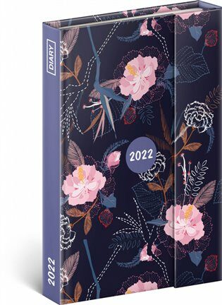 Diář 2022: Květy - týdenní, magnetický, 11 x 16 cm - neuveden