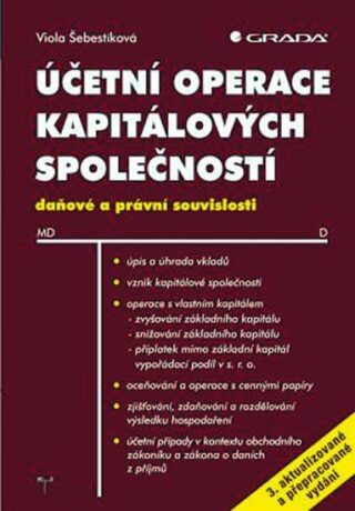 Účetní operace kapitálových společností - Viola Šebestíková