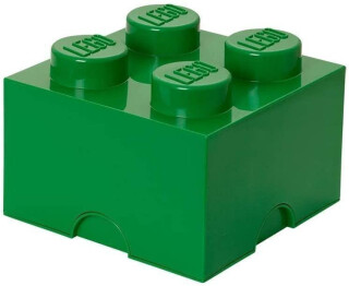 LEGO úložný box 4  - tmavě zelená (poškozené) - neuveden