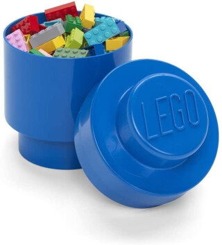LEGO úložný box kulatý 123 x 183 mm - modrá - neuveden