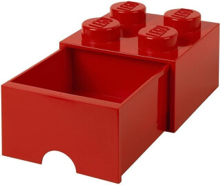 LEGO úložný box 4 s šuplíkem - červená (poškozené) - neuveden