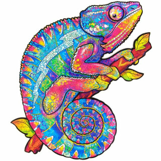 Unidragon dřevěné puzzle - Chameleon velikost L - neuveden