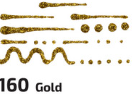 Univerzální kontura Rosa – 160 Gold glitter - 