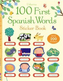 Usborne - 100 First Spanish Words Sticker Book - Mairi Mackinnon