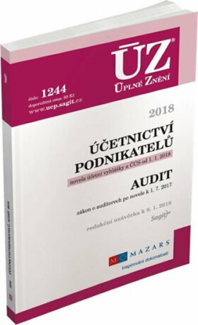 ÚZ 1244 Účetnictví podnikatelů, Audit, 2018 - neuveden
