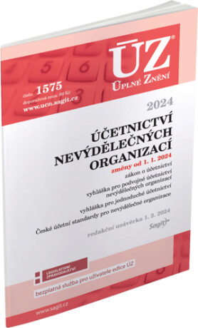 ÚZ 1575 Účetnictví nevýdělečných organizací 2024 - neuveden