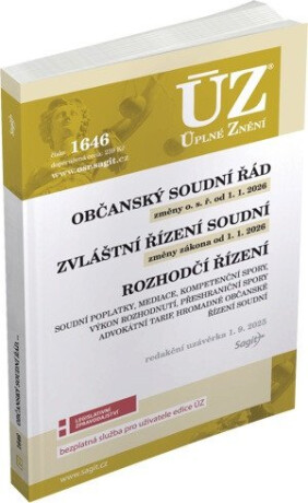 ÚZ č. 1646 - Občanský soudní řád, Zvláštní řízení soudní, Rozhodčí řízení, Soudní poplatky - neuveden