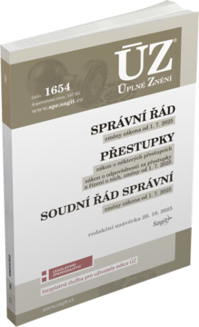 ÚZ č. 1654 - Správní řád, Soudní řád správní, Přestupky - neuveden