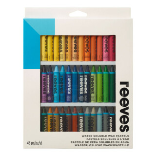 Vodou rozmyvatelné pastely Reeves, sada 48ks - 