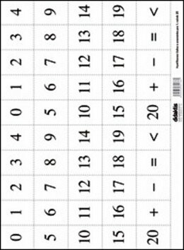 Vystřihovací číslice a znaménka pro 1. ročník ZŠ - neuveden