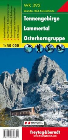 WK 392 Tennengebirge, Lammertal, Osterhorngruppe 1:50 000 / turistická mapa - neuveden