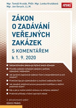 Zákon o zadávání veřejných zakázek s komentářem k 1. 9. 2020 - Tomáš Kruták,Lenka Krutáková,GERYCH Jan Mgr. LL.M.
