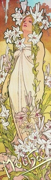 Záložka Alfons Mucha – Lilie - neuveden