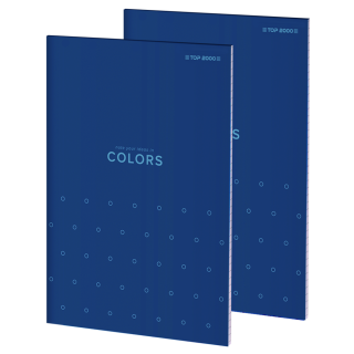 TOP 2000 - Zápisník Top 2000 Colors A6/100 listů, čtverečkovaný, modrý - 