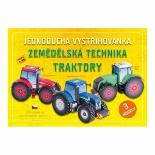 Jednoduchá vystřihovánka Zemědělská technika Traktory