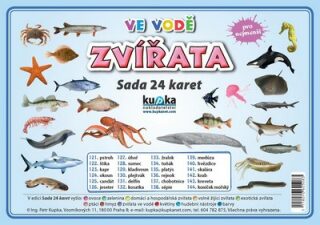 Sada 24 karet Zvířata ve vodě - Petr Kupka
