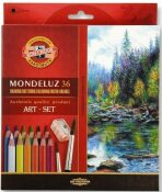 Koh-i-noor pastelky akvarelové umělecké MONDELUZ art souprava 36 ks - 