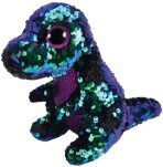 Beanie Boos Flippables CRUNCH - fialovo-zelený dinosaurus 24 cm - 