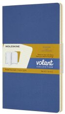Moleskine - zápisníky Volant 2 ks - linkované, modrý a žlutý L - 
