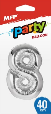 Balónek č. 8 nafukovací fóliový 40 cm - 