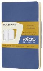 Moleskine Volant zápisník modrý/žlutý S, čistý (2ks) - 