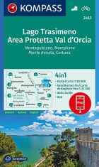 Lago Trasimeno, Area Protetta Val d´Orcia, Montepulciano, Montalcino, Monte Amiata, Cortona 1:50 000 / turistická mapa KOMPASS 2463 - 