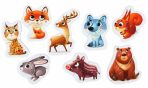 Lesní zvířátka: naučné puzzle 8 zvířátek: 16 dílků - 