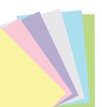 Filofax Náplň, kapesní, papír nelinkovaný, mix barev pastel (6 barev) - 
