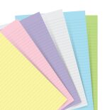 Filofax Náplň, Osobní, papír linkovaný, mix barev pastel (6 barev) - 