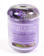 Svíčka Heart & Home - Levandule a šalvěj (115 g) - 