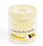 Svíčka Heart & Home bez obalu - Francouzská vanilka (52 g) - 