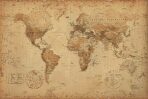 Plakát World Map - Antique Style - 
