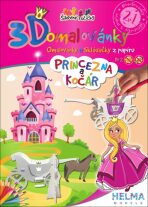 3D omalovánky Princezna a kočár - 