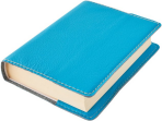 Kožený obal na knihu KLASIK - Modrá (XL) - 