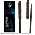 Harry Potter: Psací pero jako hůlka s knižní záložkou - hůlka Severuse Snapea - 
